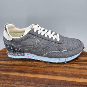 Nike Daybreak Type Shoes Men's 8 Gray Recycled Canvas Low Top Athletic Sneakers